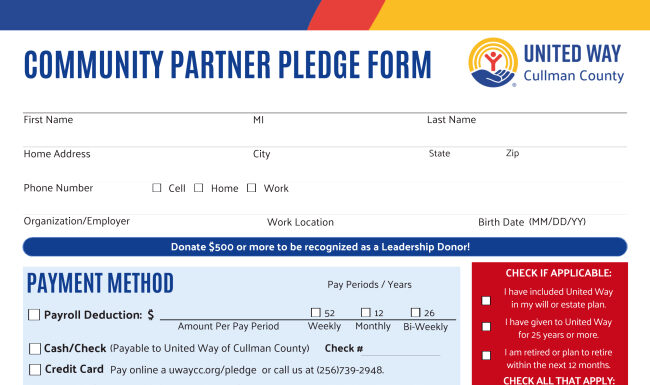 United Way of Cullman County transitions to leadership donor model for 2026 campaign