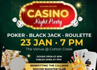 Casino Night fundraiser to support Cullman High School soccer set for Jan. 23