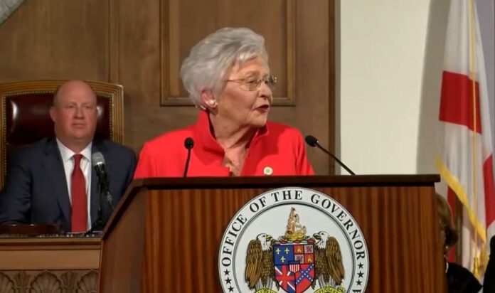 Gov. Kay Ivey delivered the 2026 State of the State address Tuesday evening, Jan. 13, 2026. (Screen capture/WVTM13)