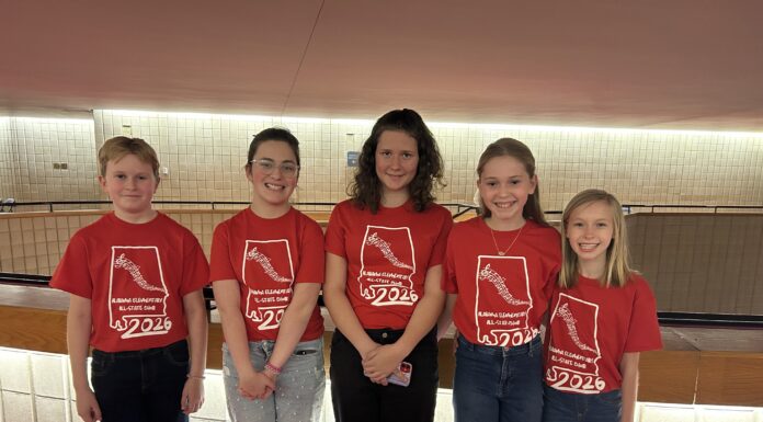 5 local students selected for 2026 Alabama All-State Elementary Choir
