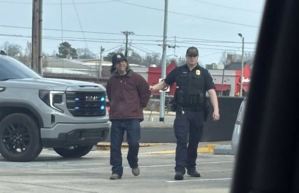 An unidentified suspect was detained at the Hardee's a short distance from Publix. (Lauren Estes/The Cullman Tribune)