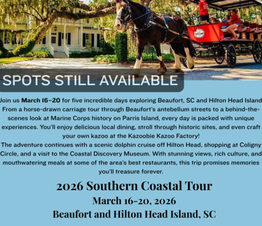 Spots still available for WSCC Alumni Association 2026 Southern Coastal Charm Tour