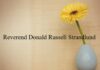 Obituary: Reverend Donald Russell Strandlund