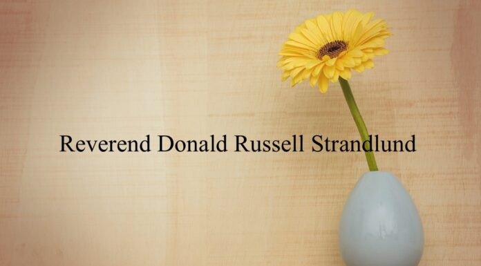 Obituary: Reverend Donald Russell Strandlund