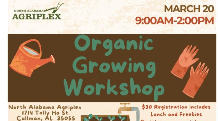 Agriplex hosting Organic Growing Workshop March 20