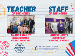 Bailey, Jones named CCBOE/AmFirst January Employees of the Month