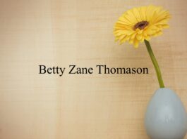 Obituary: Betty Zane Thomason