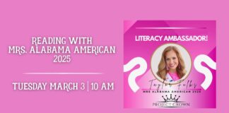 Read with Mrs. Alabama American March 3 at Karma’s Coffee House