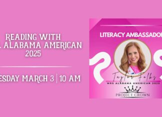 Read with Mrs. Alabama American March 3 at Karma’s Coffee House