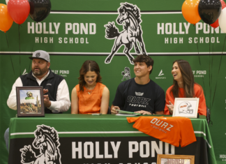 PREP FOOTBALL: Holly Pond quarterback Boston Gibbs signs with Ottawa University Arizona