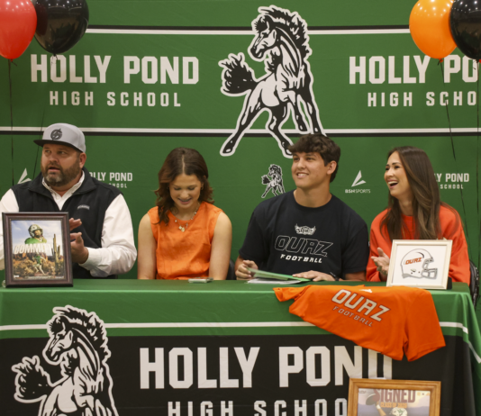 PREP FOOTBALL: Holly Pond quarterback Boston Gibbs signs with Ottawa University Arizona