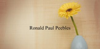 Obituary: Ronald Paul Peebles