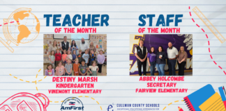 Marsh, Holcombe named CCBOE/AmFirst February Employees of the Month