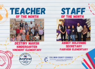 Marsh, Holcombe named CCBOE/AmFirst February Employees of the Month
