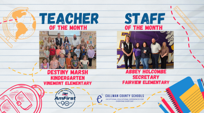 Marsh, Holcombe named CCBOE/AmFirst February Employees of the Month