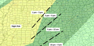 Line Of Storms This Afternoon into Early Sunday