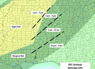 Line Of Storms This Afternoon into Early Sunday