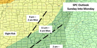 Severe Weather Threat Sunday into Monday Followed by a Hard Freeze