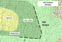 A Few Severe Storms Possible Monday with More Significant Threat Wednesday into Thursday