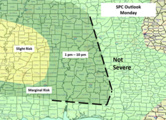 A Few Severe Storms Possible Monday with More Significant Threat Wednesday into Thursday