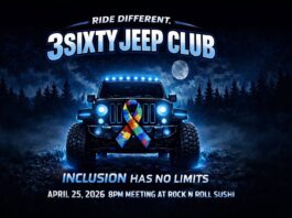 3Sixty Jeep Club hosting Autism Night Ride April 25