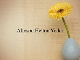 Obituary: Allyson Helton Yoder