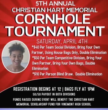 Christian Hart Memorial Cornhole Tournament returns for 5th year – April 4