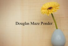 Obituary: Douglas Maze Ponder