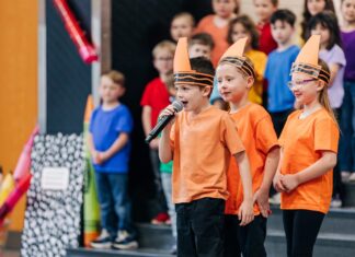 First graders shine in ‘The Day the Crayons Quit’ musical at CCPS