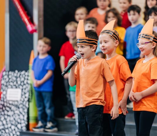First graders shine in ‘The Day the Crayons Quit’ musical at CCPS