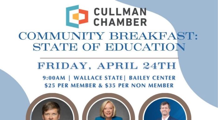 State of Education breakfast April 24 at Wallace State
