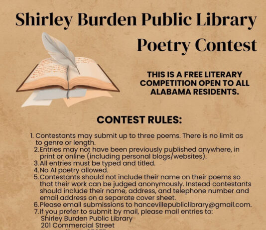 Hanceville library hosting poetry contest