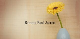 Obituary: Ronnie Paul Jarrett