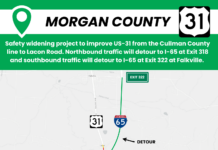 U.S. 31 improvements at Lacon to detour traffic to I-65 beginning May 4