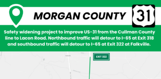 U.S. 31 improvements at Lacon to detour traffic to I-65 beginning May 4