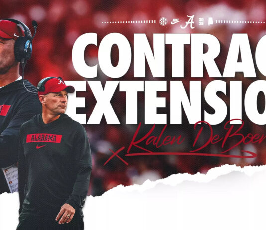 Head coach Kalen DeBoer’s contract extended through 2033 season