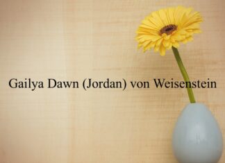 Obituary: Gailya Dawn (Jordan) von Weisenstein
