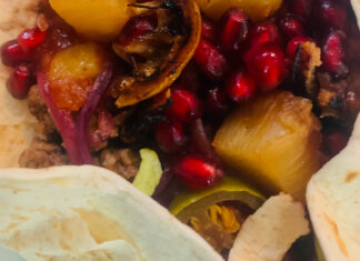 Recipe: Pineapple Pomegranate Chicken Tacos