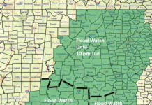 Flood watch for most of the state into tonight
