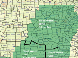 Flood watch for most of the state into tonight