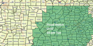 Flood watch for most of the state into tonight