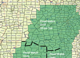 Flood watch for most of the state into tonight
