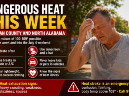 Heat advisory in effect as dangerous heat settles over Cullman County