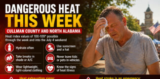 Heat advisory in effect as dangerous heat settles over Cullman County