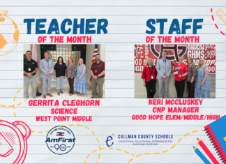 Cleghorn, McCluskey named May CCBOE/AmFirst Employees of the Month