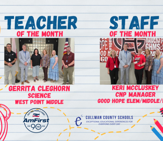 Cleghorn, McCluskey named May CCBOE/AmFirst Employees of the Month