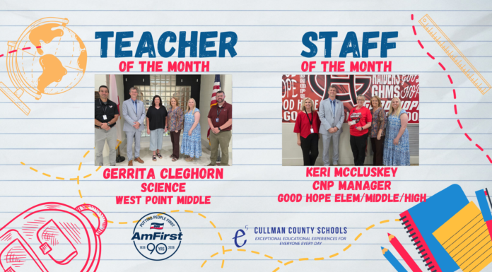 Cleghorn, McCluskey named May CCBOE/AmFirst Employees of the Month