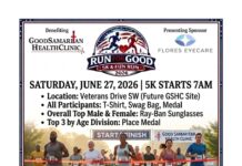 Inaugural Run for Good 5K & Fun Run supporting Good Samaritan June 27
