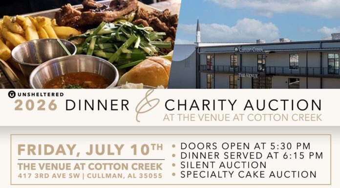Unsheltered Dinner & Charity Auction set for July 10 at Cotton Creek