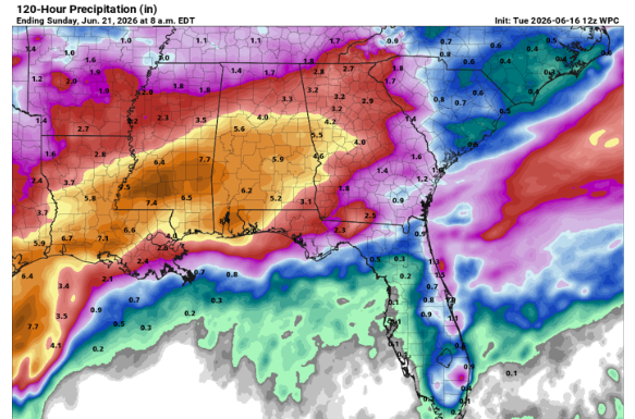 Very Heavy Rainfall Rest Of Week